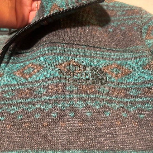 The North Face Mens Spell Out Southwestern Aztec Fiesta Fleece Jacket - Medium - Picture 2 of 4